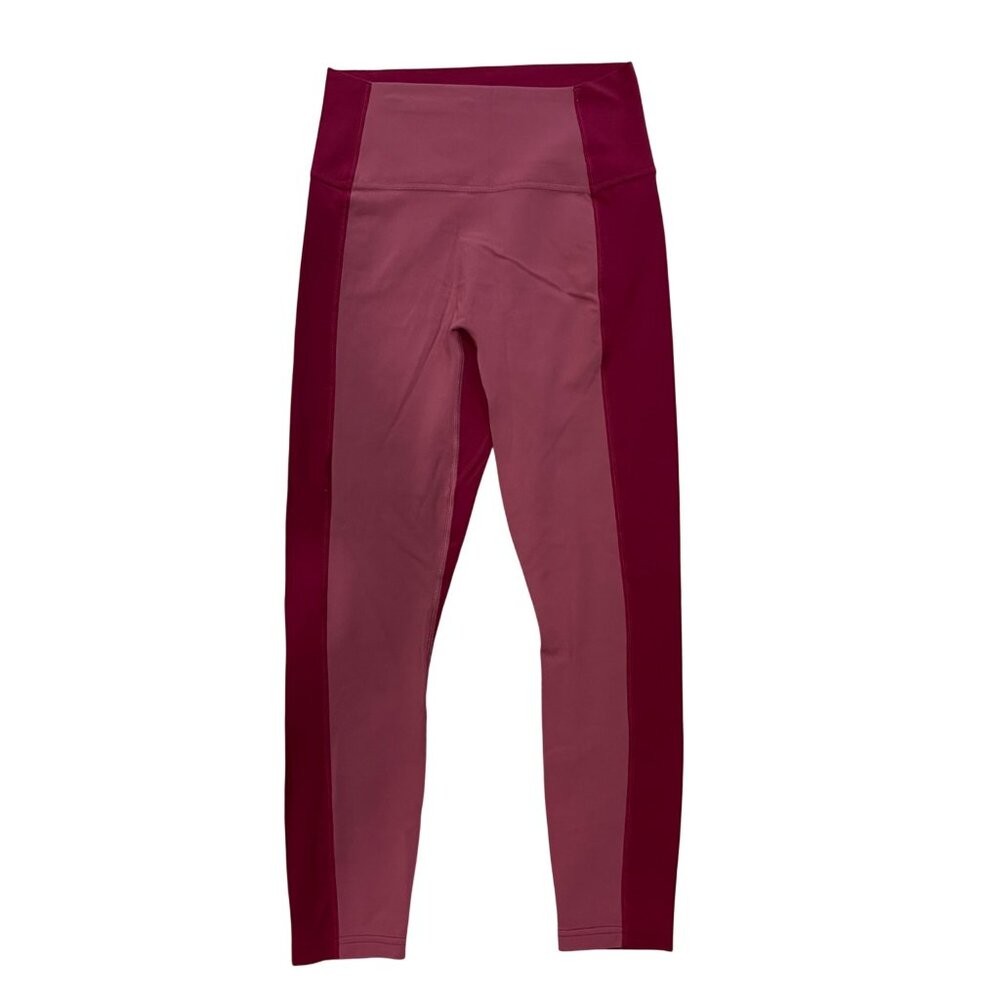 Athleta Transcend Colorblock 7/8 Tight Women's Size Small‎ Berry Color Workout